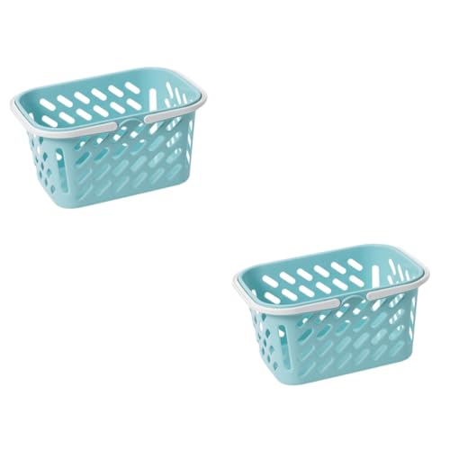 CORHAD 2St Einkaufskorb vorgeben Einzelhandel so tun als ob Spiel aufbewahrungskorb Mini Körbe ablagekörbe Storage Baskets Spielzeug Zubehör für Puppenhäuser Mini-Korb-Modell Plastik Blue von CORHAD