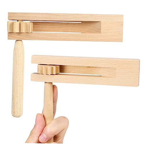 CORHAD 2St Resonanzboden Sportspielzeug für Babys Rasselratsche Partyspielzeug für Kinder pfeift Holz ratsche kinderinstrumente traditionelle matrake Kindermusikinstrument hölzern Beige von CORHAD