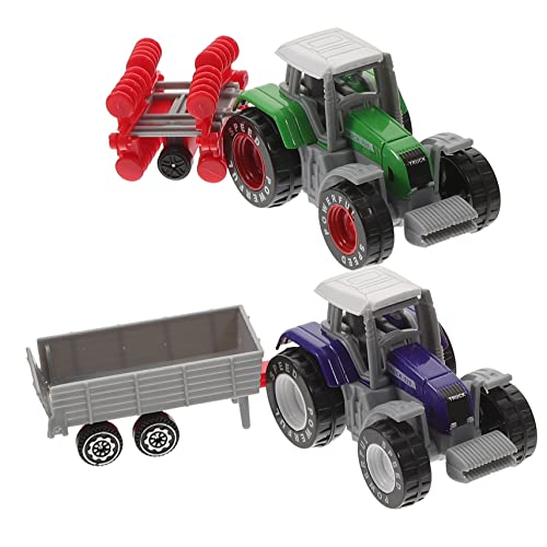 CORHAD 2pcs Jungen Truck Spielzeugmodell Spielzeug Plastik Traktormodell Spielzeug Realistischer Traktorspielzeug Plastik Truck Spielzeug Spielzeug von CORHAD