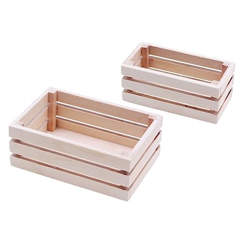 CORHAD 2pcs Mini House Storage Cork Modell Miniatur-holzkorb Multifunktionaler Speicherkorb von CORHAD