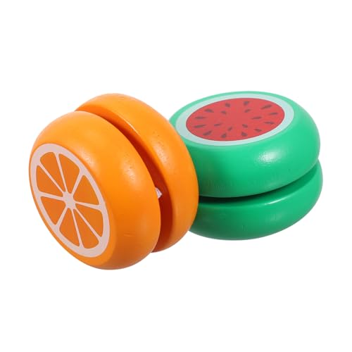 CORHAD 2st Hölzernes Jo-jo Tierspielzeug Mini-Spielzeug Anfänger-yoyo Yoyo-Spielzeug Reaktionsschnelles Chinesisches Kleinkinder Yoyo-Ball Kugellager Babyspielzeug Colorful von CORHAD