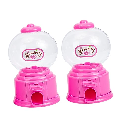 CORHAD 2st Mini Twist Zuckermaschine Klauenmaschine Kinderkaugummi Mini-Spielzeug Kaugummiautomaten Candy Catcher Spielzeug Mini-maschinenpreise Spielzeug Für Kinder Kinderbank Rosa Abs von CORHAD