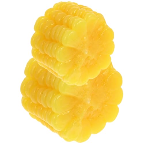 CORHAD 2st Simulation Mais Pflanzliche Spielzeuge Mais-Ornamente Gefälschtes Gemüse Kinderspielzeug Simulation Gemüse Mais Gefälschter Maisschnitt Künstliche Maisverzierung PVC Yellow von CORHAD