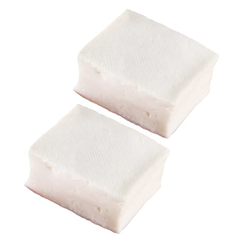 CORHAD 2st Simuliertes Tofu-Modell Simulation Gefälschte Früchte Requisiten Aus Dem Tofu-Laden Gefälschter Küchentofu Künstlich Gefälschtes Tofu-Modell Simulation Tofu Weiß PVC von CORHAD