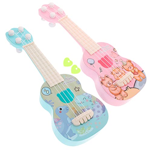 CORHAD 2st Ukulele Spielzeug Ukulele Für Anfänger Kinder-Ukulele Spielzeug Für Mädchen Musikspielzeug Für Babys Musikinstrumente Für Kinder Jungenspielzeug Kinderspielzeug Plastik von CORHAD