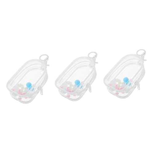 CORHAD 3 Sätze Babytasche Zeigen Puppenwagen Transparente Figuren-präsentationstasche Tragbarer Aufbewahrungshalter Für Puppen Koffer Für Minifiguren Kette Sack Reisepuppenbehälter PVC von CORHAD