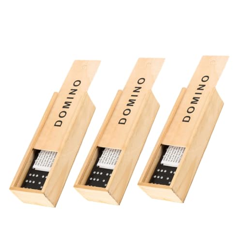 CORHAD 3 Sätze Schwarze Holz dominosteine in Aufbewahrungsbox Robustes Lernspielzeug für Ab Jahren Klassische Domino Brettspiele für Familie und Freizeitspaß CORHAD 3 Sätze Schwarze Holz dominosteine in Aufbewahrungsbox Robustes Lernspielzeug für Ab Jahren Klassische Domino Brettspiele für Familie und Freizeitspaß von CORHAD