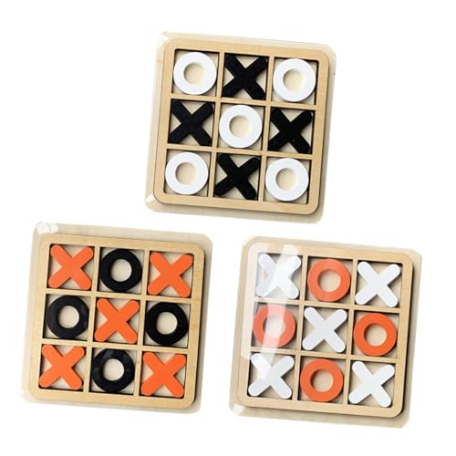 CORHAD 3 Sätze -Toe Puzzle-Spielzeug Coole Mathespiele Zehe Brettspieltisch Zehe Brettspiel Deckspiele familienspiele Family Games Dekor für Couchtisch Holzspiele Pappelsperrholz von CORHAD