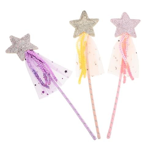 CORHAD 3 Stück Halloween Feenstab mit Sternen Tüll Bunte Magierstäbe als Party und Festivalrequisite Lustiger Katzen Spielstab für Mädchen Leicht und Langlebig CORHAD 3 Stück Halloween Feenstab mit Sternen Tüll Bunte Magierstäbe als Party und Festivalrequisite Lustiger Katzen Spielstab für Mädchen Leicht und Langlebig von CORHAD