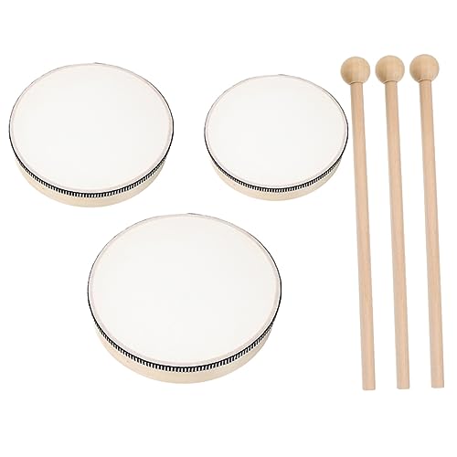 CORHAD 3 Stück Handtrommeln Teilig Holz Schlaginstrument Percussion für Erwachsene mit Rutschfestem Griff für Musikunterricht und Bühnenperformance CORHAD 3 Stück Handtrommeln Teilig Holz Schlaginstrument Percussion für Erwachsene mit Rutschfestem Griff für Musikunterricht und Bühnenperformance von CORHAD