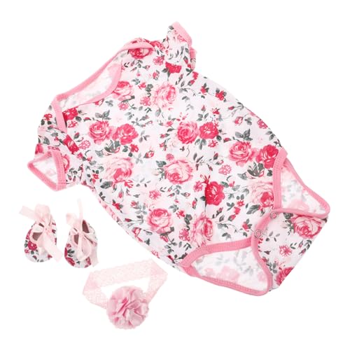 CORHAD 3 Stück Puppenkleidung Accessoires Mädchen Outfits Neugeborenen Mädchen Outfits Wiedergeborenes Puppenzubehör Mädchen Stirnband Neugeborene Kleidung Wiedergeborene von CORHAD