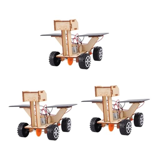 CORHAD 3 Stück Technologie Handgefertigt Zusammengebautes Spielzeug Solar Mond Rover Modelle Spielzeug Für Kinder Puzzle Spielzeug Solarauto Kinder DIY Modelle Spielzeug Für von CORHAD