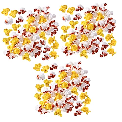 CORHAD 300 STK Künstliches Popcorn Mini-Popcorn Mini-lebensmittelspielzeug Mini-Essen Miniatur-zubehör Zubehör Für Popcornmaschinen Gefälscht Künstliche Popcorn-Requisite Vorgeben Plastik von CORHAD