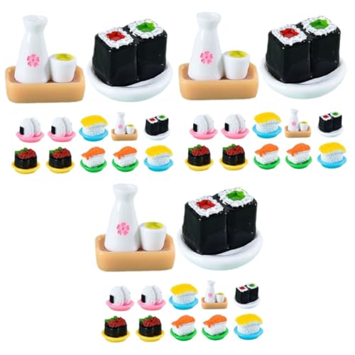 CORHAD 36 Stück Simuliertes Japanisches Sushi Tischdekoration Miniatur Sushi Modell Kleines Display Sushi Modell Sushi Modell Lebensmittel Miniatur Display Lebensmittel Mini von CORHAD