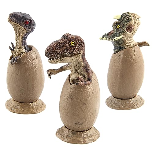 CORHAD 3St Dinosauriermodelle mit zerbrochener Schale Eierdekorationen Mini-Spielzeug für Eier Dinosaur Egg Model Dinosaur Egg Decoration Dinosaurier-Ei-Modelle Dinosaurier-Modelle von CORHAD