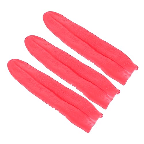 CORHAD 3St Künstliche rote Lange Zunge Cosplay-Kostüme realistischer Streich Lange Fälschung Halloween Halloween assecoires Halloween-Cosplay-Stütze Party-Cosplay-Requisite Gummi von CORHAD