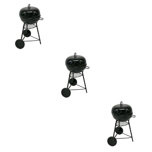 CORHAD 3St Mini-Grill Zubehör Figur Kleiner Grill tragbar Brotmacher blackh ösch Noir Desktop-Ornament Standfest Camping-Dekoration swor Grillverzierung aus Metall Camping-Layout-Stütze von CORHAD