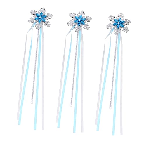 CORHAD 3St Schnee Zauberstab Fairy Wand Kinder Halloween Sternenstab Prinzessinnen Zauberstab für Mädchen mitbringsel Kindergeburtstag Fee Zauberstäbe Dekorativer Zauberstab Blue von CORHAD