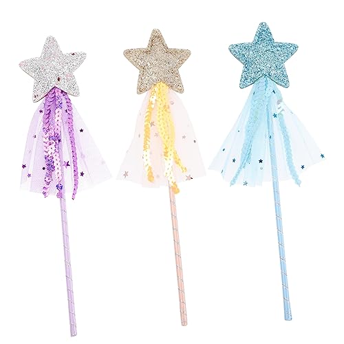 CORHAD 3St Zauberstab halllowen heeloween kinderf hallowe grennstick Rave on Kinderprinzessin Kostümzubehör Zauberstäbe für Kinder Feenstab für Mädchen Partygeschenke für Mädchen Plastik von CORHAD