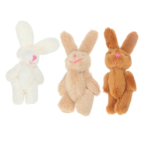 CORHAD 3St gemeinsame Hasenpuppe Hasen plüschtier süße plüschtiere weihnachstsgeschenk -Hasen-Spielzeug Hasenornament kinderspielzeug Kaninchenpuppe Mini-Puppen kurzer Plüsch von CORHAD