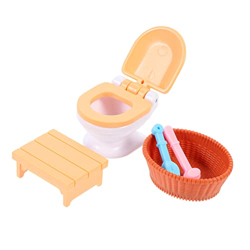 CORHAD 3st Mini-möbelmodell Babypuppe Für Frauen Puppenhaus-badewanne Toilette Miniatur Spielzeug Für Badezimmermöbel Zubehör Für Möbelpuppen Miniaturen Mini-Puppen Miniaturpuppen Plastik von CORHAD