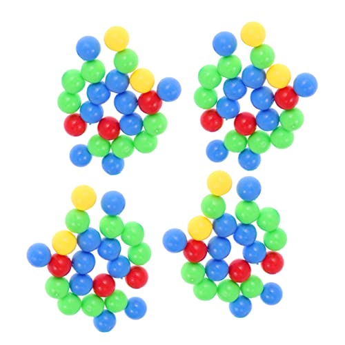 CORHAD 4 Murmeln Brettspiel-perlen Kugel Lose Perlen Kugelperlen Hippo-spielbälle Brettspielbälle Spiel Ersatzbälle Mehrfarbige Lose Perlen Eltern-Kind-Spielzeug Ungebohrte Perlen Plastik von CORHAD