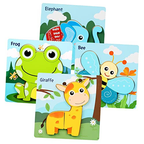 CORHAD 4 Sätze Dreidimensionales Puzzle Für Kinder Puzzle Für Kleinkinder Kinderspielzeug Puzzle Für Kleinkinder Mädchen Spielzeug Für Kinder Kognitionsspielzeug Für Kleinkinder von CORHAD