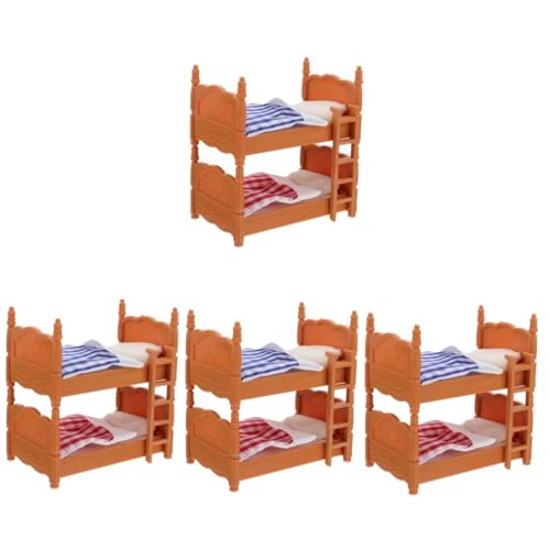 CORHAD 4 Stück Bett Portable Bed hochbeet aus Kunststoff bebybeet cot air cot puppenhaus Wohnzimmer möbel 1 Puppenhausmöbel im Maßstab 12 Simulationsmöbel Mini-Schlafzimmermöbel PVC von CORHAD