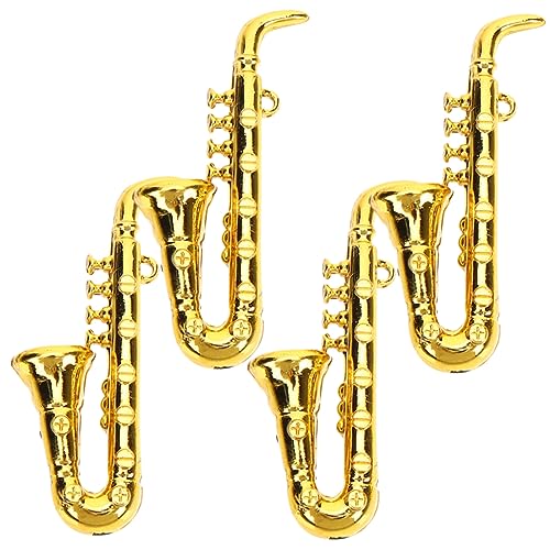 CORHAD 4 Stück Puppenhaus-musikinstrumente, Mini-Saxophone, Mini-Saxophon-Verzierungen, Mini-Saxophon von CORHAD