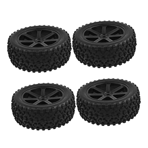 CORHAD 4 Stück Räder Auto Spielzeug kleine Autoräder RC Autoteile und Zubehör LKW-Räder Off-Road Vehicle Wheels Car Toy Parts Spielzeuge kleine Spielzeugteile Auto Spielzeugteile Black von CORHAD