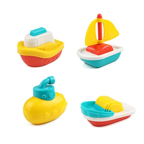 CORHAD 4 Stück Schwimmendes Boot Badespielzeug Aus Kunststoff Für Kleinkinder Spaß Im Wasser Für Kinder Ideal Für Die Badewanne Und Den Pool von CORHAD