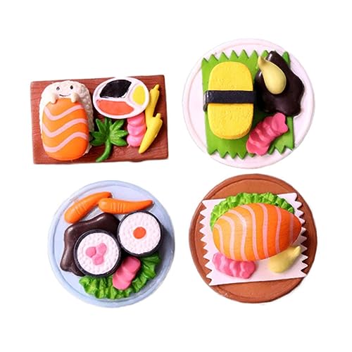 CORHAD 4 Stück Simuliertes Japanisches Sushi Miniatur Sushi Modell Simulation Dekor Miniatur Dekor Japanische Küche Japanisches Modell von CORHAD