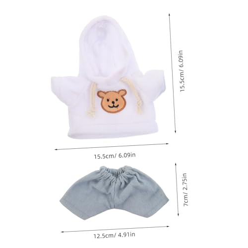 CORHAD 4 Stück Teiliges Bärenkleidungs Stofftiere Weiche Baumwoll-Hoodies und Jeanshosen Niedliche Outfits für Plüschtiere Kleidung für DIY Bärenkleidung CORHAD 4 Stück Teiliges Bärenkleidungs Stofftiere Weiche Baumwoll-Hoodies und Jeanshosen Niedliche Outfits für Plüschtiere Kleidung für DIY Bärenkleidung von CORHAD
