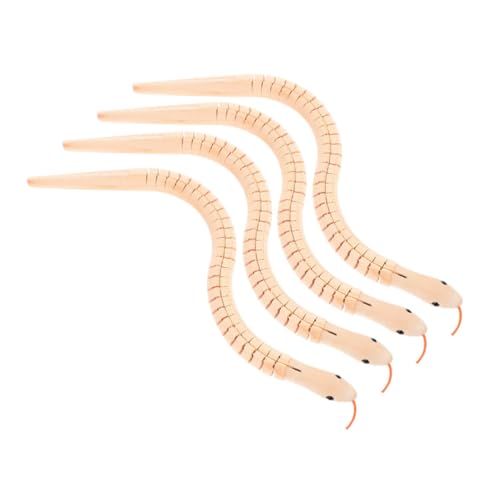 CORHAD 4 Stück Teiliges Blanker Flexibler Holzspielzeug schlangen zum Bemalen Abnehmbar und Gelenkig Fördert Kreativität und Problemlösung bei Kindern Langlebiges Holzmaterial CORHAD 4 Stück Teiliges Blanker Flexibler Holzspielzeug schlangen zum Bemalen Abnehmbar und Gelenkig Fördert Kreativität und Problemlösung bei Kindern Langlebiges Holzmaterial von CORHAD