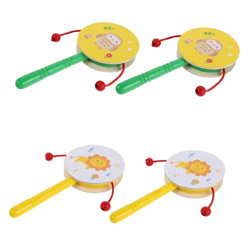 CORHAD 4 Stück Teiliges Holz Musikinstrumente Set mit Löwe und Eule Traditioneller Handtrommel Rassel für Junge Mädchen Sicherer Holzspielzeug Fördert Frühe Musikalische Bildung und CORHAD 4 Stück Teiliges Holz Musikinstrumente Set mit Löwe und Eule Traditioneller Handtrommel Rassel für Junge Mädchen Sicherer Holzspielzeug Fördert Frühe Musikalische Bildung und von CORHAD