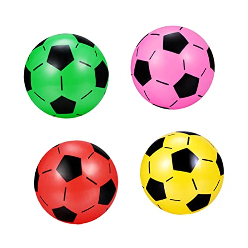 CORHAD 4 Stück aufblasbarer Ball kunststoffball Kinder Outdoor Spielzeug kinderspielzeuge riesiger Fußball aufblasbare Fußballbälle Kinder Fußball Spielzeug aufblasbare Fußbälle Plastik von CORHAD