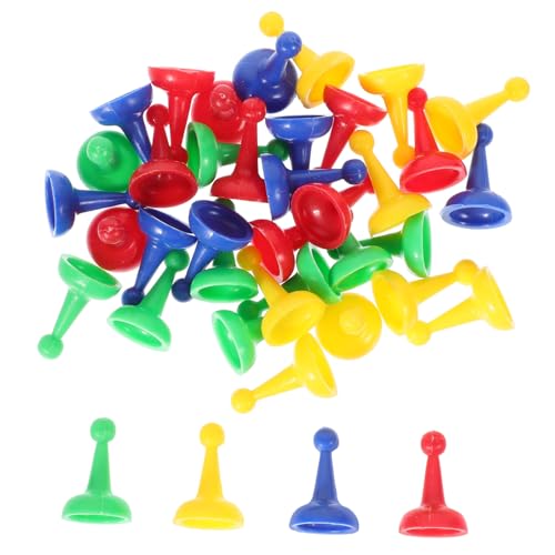 CORHAD 40 Stück Spielsteine Spielmarken Spielfiguren Schach Brettspiele Ludo-brettspiel Spielkomponente Spielzubehör Tischmarker Plastik von CORHAD