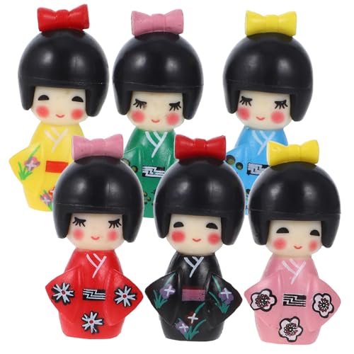 CORHAD 48 STK Kimono-Puppenschmuck Miniatur-Zubehör Fee Miniatur-Kimono-Puppen feng Kinder Puppen kinderpuppe Mädchenspielzeug Spielzeuge japanische Puppendekoration Puppenhandwerk PVC von CORHAD