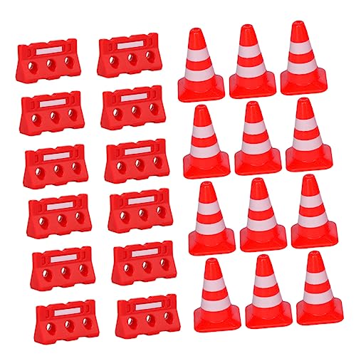 CORHAD 48 Stück Straßenschild Barrikade-Spielzeug Mini-Fußballkegel Spiel-Verkehrszeichen Für Kinder Mini-Trainingskegel Kinder-Laufstall Mini-Ampeln Kognitives Spielzeug Für von CORHAD