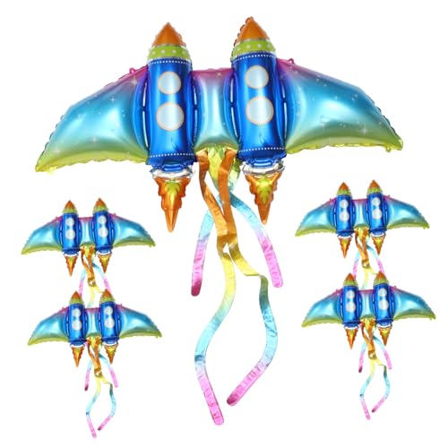 CORHAD 5 Stück Cosplay Prop Wing Ballons Rocket Dress Up Prop Ballons Für Partyballons In Raketenform Raketenflügel Ballondekoration Raketenpartydekorationen Weltraumballon von CORHAD