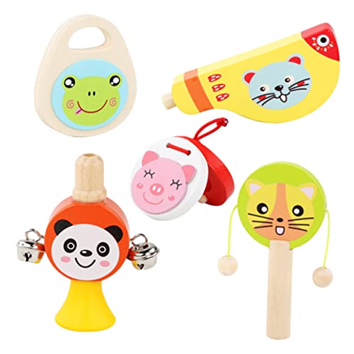 CORHAD 5 Stück Orff Instrument Kreatives Percussion Spielzeug Lernspielzeug Für Kinder Musikinstrumente Für Kleinkinder Kinderglockenspielzeug Jingle Bell Spielzeug Musikspielzeug von CORHAD