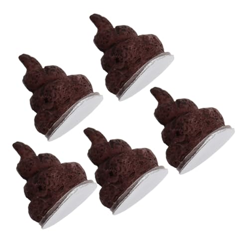 CORHAD 5 Stück Simulation Poop Fake Poop Lustige Poop Modelle Poop Party Dekorationen Realistische Poop Party Micro Landschaft Figur Party Fake Poop Poop Streich Harz Hellbraun von CORHAD