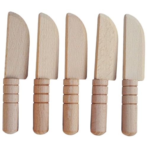 CORHAD 5 Stück Teiliges Holzspielzeug Küchenmesser Montessori Lernspielzeug DIY Holz Schneidemesser für Kinderküche Mini Haus Dekoration Kreatives Rollenspiel CORHAD 5 Stück Teiliges Holzspielzeug Küchenmesser Montessori Lernspielzeug DIY Holz Schneidemesser für Kinderküche Mini Haus Dekoration Kreatives Rollenspiel von CORHAD