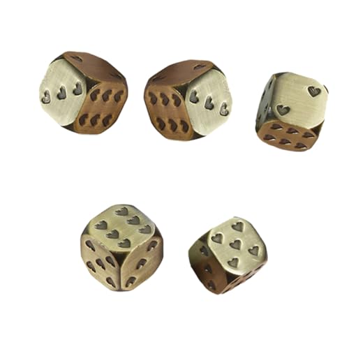 CORHAD 5 Stück Teiliges Metallwürfel Herzsymbolen Runde Ecken Langlebige Spielwürfel für Brettspiele Leichtes Tragbares Zubehör für Party Zuhause und Bar CORHAD 5 Stück Teiliges Metallwürfel Herzsymbolen Runde Ecken Langlebige Spielwürfel für Brettspiele Leichtes Tragbares Zubehör für Party Zuhause und Bar von CORHAD
