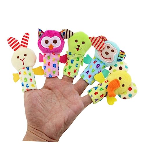 CORHAD 5 Teiliges Set Aus üsch Tier Fingerpuppen Für Interaktives Fingerpuppen Für Kleinkinder Ideales Für Geschichtenerzählen Und Kreative Spielzeit von CORHAD