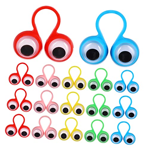 CORHAD 50 Stück Fingerspielzeug Set Pädagogische Fingerpuppen Mit Großen Augen Lustige Fingerringpuppen Gemischten Farben Ideales Spielzeug Für Kinder Und Partygeschenk von CORHAD