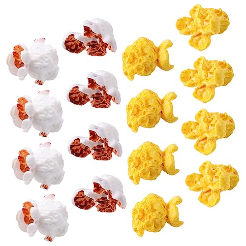 CORHAD 50 Stück Künstliches Popcorn Faux-Modell Gefälschtes Mini-Popcorn Kleine Popcorn-Modelle Popcorn-Landschaft Miniatur Mini-Popcorn-Requisiten Gefälschtes Popcorn Spielzeug Plastik von CORHAD