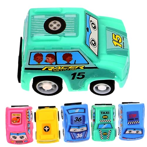 CORHAD 6 Stück Mini Technik Pull Back Spielzeug Für Kinder Lustige ägheitsautos Modellspielzeug Für Frühes Lernen Spielzeugautos Zum Zurückziehen Auto Styling Für Jungen Und ädchen von CORHAD