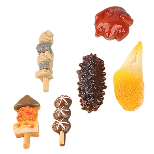 CORHAD 6 Stück Simuliertes Essen Puppenhaus Mini Snack Mini Essensdekoration Mini Snack Dekor Winziges Essen Snack Modell Dekoration Mini Szenen Layout Requisite von CORHAD