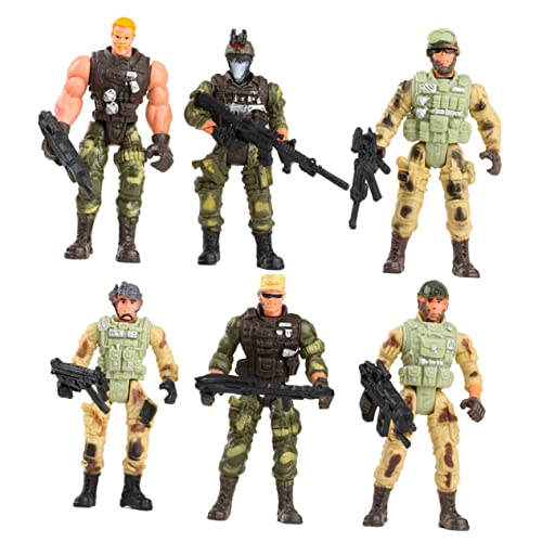 CORHAD 6 Stück Soldatenmodell Figuren Soldatenmodell Spielzeug Soldat Kraft Spielset Spielzeug Kinder Soldatenfiguren Kunststoff Soldatenmodell Soldatenfigurenmodelle von CORHAD